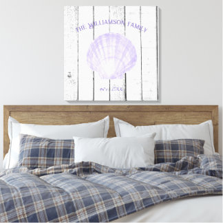 Paarse Scallop Shell Canvas Print