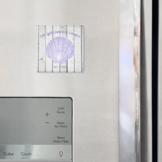 Paarse  Scallop Shell Magnet Magneet (Insitu (Koelkast))