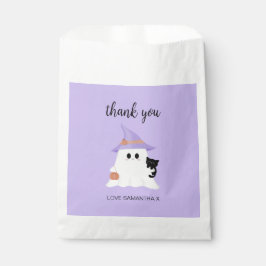 Paarse Schattigee Geest Halloween Party Dank u Bedankzakje