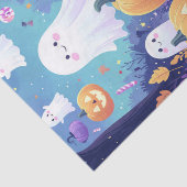 Paarse Schattigee Halloween Tissuepapier (Detail)