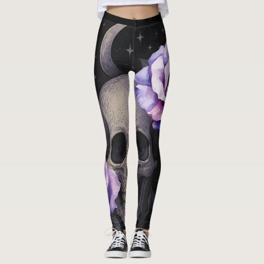 PAARSE SCHEDEL LEGGINGS (Voorkant)