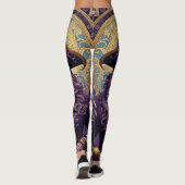 Paarse-schedelpiraat Leggings (Achterkant)