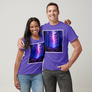 Paarse Schemerbossen: Surrealistische Kunst T-shirt