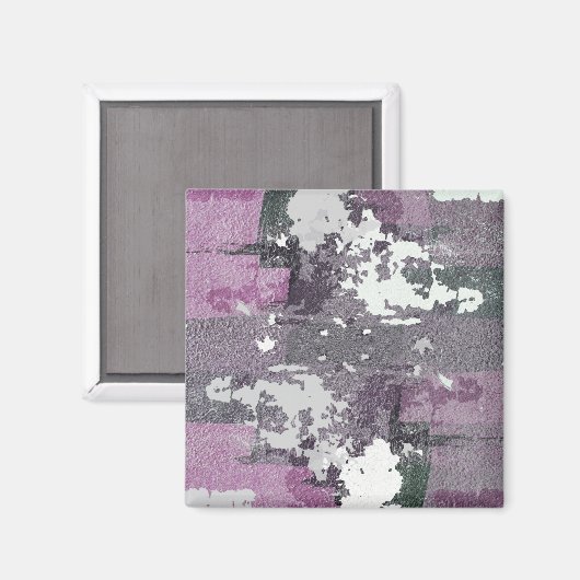 Paarse Schilderij Moderne Kunst Illustratie Magnet Magneet (Voorkant / Achterkant)
