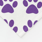 Paarse schilderingspatroon op wit fleece deken (Hoek)