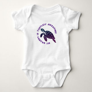 Paarse schildpad GRANNY Romper