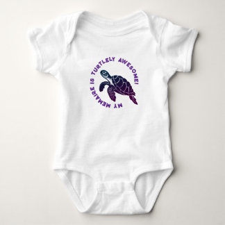 Paarse schildpad MEMAIRE Romper