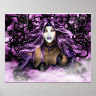 Paarse schoonheid - Fantasy Art Print