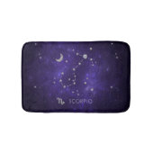 Paarse Schorpioen van dierenriem | Kosmische Astro Badmat (Voorkant)
