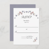 Paarse Schotse heide bruiloft RSVP Kaartje (Voorkant / Achterkant)