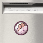 Paarse scrapbook Decorative Custom Photo Magneet (Insitu (Vaatwasser))