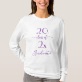 Paarse Script Class of Year Afstuderen T-shirt (Voorkant)