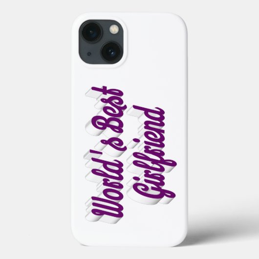 Paarse script girlfriend Case-Mate iPhone case (Achterkant)