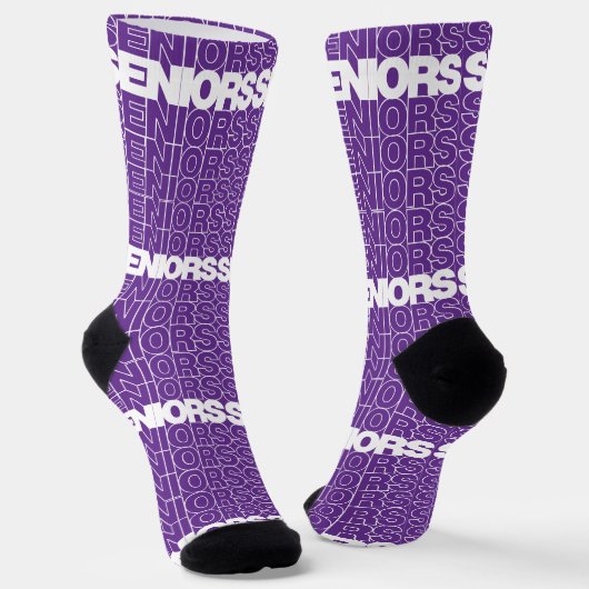 Paarse Seniors Seniors Seniors Socks Sokken (Gebogen)