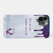 Paarse Sequins Case-Mate iPhone Case (Achterkant (horizontaal))