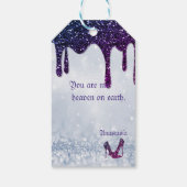 Paarse Sequins, Heels Cadeaulabel (Achterkant)