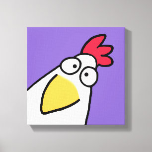 Paarse SERIEUZE CHICKEN VAN Sandra Boynton Canvas Afdruk