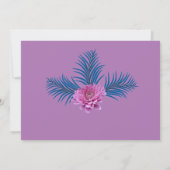 Paarse Sering Bloem Boho Modern Trendy Uitnodiging (Achterkant)