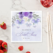 Paarse Sering Lange Levensduur Vlinders Bruidsfees Servet (Insitu)