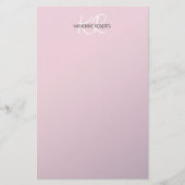 Paarse Sering Personalized Briefpapier (Voorkant)