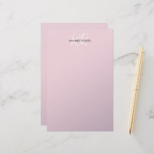 Paarse Sering Personalized Briefpapier