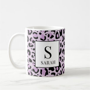 Paarse Sering Print Custom Naam Mok