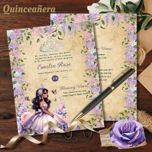 Paarse Sering Quinceanera-jurk bloemige Wisteria