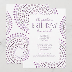 Paarse Shades Boho Mosaic Tribal Birthday Kaart
