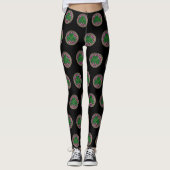 Paarse shamrock on Celtic Knots Leggings (Voorkant)