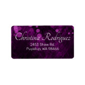 Paarse Shimmery Lights Adres Mailing Labels (Voorkant)