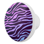 Paarse shine- en zebraafdrukken keramische knop (Rechts)
