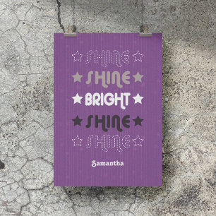 Paarse Shine. Shine. Helderheid. Shine. Shine. Poster