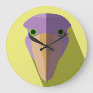 Paarse Shoebill Stork Icon Grote Klok