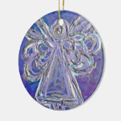 Paarse Silver Angel Ornament (Links)