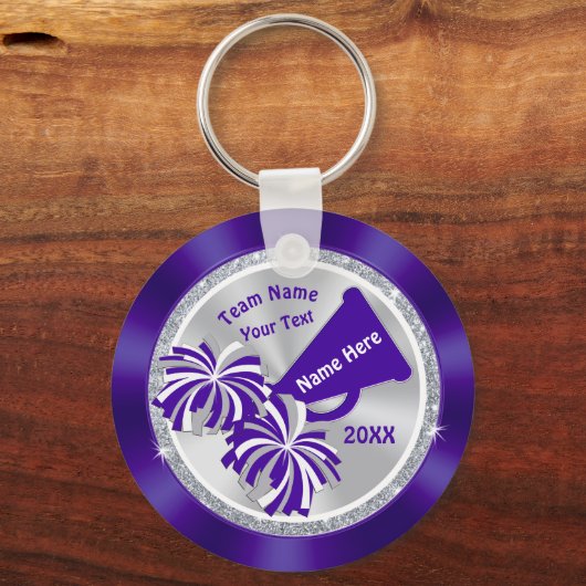 Paarse Silver Cheap Speciaal gepersonaliseerde Che Sleutelhanger (Achterkant)