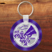 Paarse Silver Cheap Speciaal gepersonaliseerde Che Sleutelhanger (Voorkant)