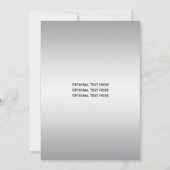 Paarse Silver Filigree Monogram Weddenschap Kaart (Achterkant)