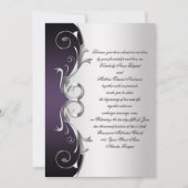  Paarse Silver Wedding Celebration Kaart (Voorkant)