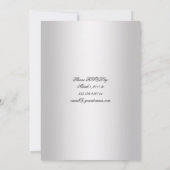  Paarse Silver Wedding Celebration Kaart (Achterkant)