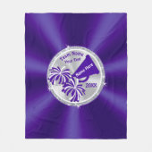 Paarse Silver White - Aangepaste klokjes Fleece Deken (Voorkant)