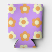 Paarse Sinaasappel Bloemen Chic Drink Lente Zomer Blikjeskoeler (Voorkant)