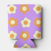 Paarse Sinaasappel Bloemen Chic Drink Lente Zomer Blikjeskoeler (Achterkant)