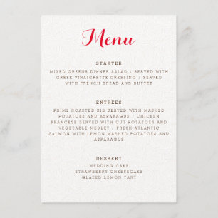 Paarse Sinaasappel Boho Wildflower Bladgroen Bruil Menu