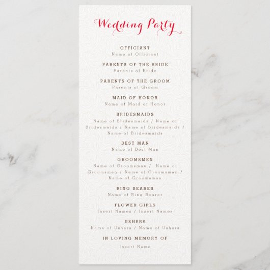 Paarse Sinaasappel Boho Wildflower Bladgroen Bruil Programma (Achterkant)