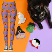 Paarse Sinaasappel gepersonaliseerde Happy Jack O Leggings