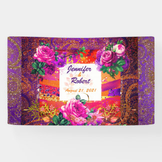 Paarse Sinaasappel Paisley Floral Spandoek