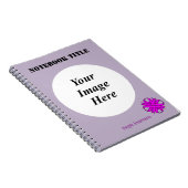 Paarse Sjabloon Clover Ribbon door Kenneth Yoncich Notitieboek (Rechterzijde)