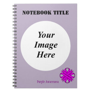 Paarse Sjabloon Clover Ribbon door Kenneth Yoncich Notitieboek