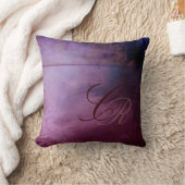 Paarse Sjabloon van het geschilderde graafmonogram Kussen (Deken)