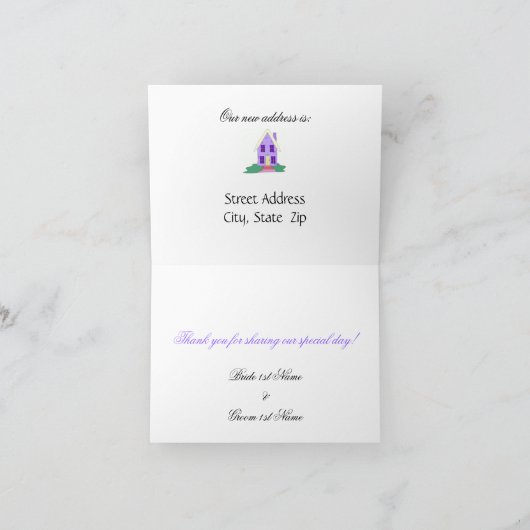 Paarse Sjabloon voor een tafelkaart (Binnen)